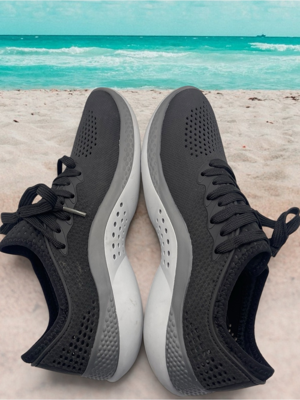 CROCS LiteRide 360 Pacer Sneakers Black Slate Gray 206705 Women's Size 9 - Picture 7 of 15